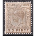 3.BrK. Великобритания. Колонии. Багамские острова. Георг V. Стандарт. 1912 г. 6p. Mi.#40.