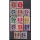 45.BrK. Великобритания. Колонии. Индия. Георг VI. Стандарт. Service. 1937 г. Mi.##94/96; 1939-42  гг. Серия. Mi.##102-112.