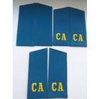 Погоны (разновидности) обр.1969 (без букв) и 1988г. (с резин. и сукон. подложк.) солдат срочн.службы ВВС/ВДВ