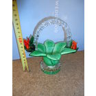 Конфетница . Вазочка . Зеленое стекло