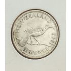 Распродажа коллекции! Новая Зеландия 6 пенсов 1934 Серебро. РЕДКОСТЬ Все монеты с 1 рубля!