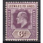 144.BrKCI. Великобритания. Колонии.  Подветренные острова. Стандарт. Эдуард VII. 6P. 1905 г. Mi.#34.