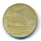 Эстония 1 крона 1934 г. Парусник Ni-Lt _состояние VF