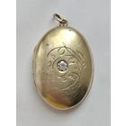 Старинный медальон локет серебро 875 пробы,  1940-50-е годы