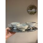 Винтажные чайные чашки, костяной фарфор (Бавария)