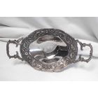 Конфетница Орешница 26 х 14 см Серебрение 02