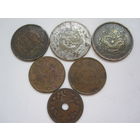 Монеты Китайской империи 20 кэш 1909,10 кэш 1912,1 фень 1916