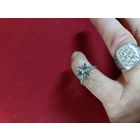 С рубля без мц. кольцо "цветочек" на тонкий пальчик. зубр 925пр. диам 1.6-1.7см.