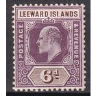 15.BrK. Великобритания. Колонии. Подветренные острова. Эдуард VII. Стандарт. 6P. 1905 г. Mi.#34.