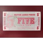 Великобритания 5 новых пенсов 1972 (Армейский ваучер) UNC