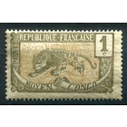 Французские колонии - Среднее Конго - 1907г. - леопард, 1 с - 1 марка - MH [Mi 1]. #4-W1-129-A-1