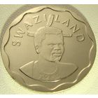 Эсватини "Свазиленд"  20 центов 2011 год  KM#58  "Король Мсвати III"  Диаметр: 24 мм