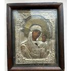 Икона Божией Матери Казанская, живопись, Киот. 19 век!