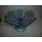 Ваза На Ножке. Голубое Стекло. СССР