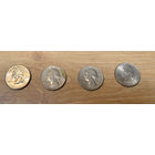 Монеты США 1 Квотер 25 центов 1978, 1987, 2000, 2015гг (Цена за все)