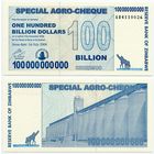 Зимбабве. 100000000000 / 100 000 000 000 долларов (образца 2008 года, P64, UNC)
