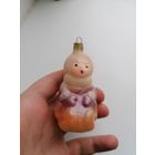 Елочная игрушка СССР Мальчик на санках