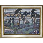 Рогалевич М.В "Родныя мясціны",1960г. Картон, масло. Размер с рамой 61х46,5 см.