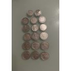 СБОРНЫЙ ЛОТ СЕРЕБРА БЕЗ МЦ ! ЕСТЬ ШТЕМПЕЛЬНЫЕ ! 17 МОНЕТ !