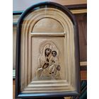 Икона Божией Матери Иверская, 19 век. Оклад с Золочением, Киот! Люкс! Подарочный вариант!!!