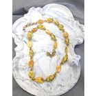 Винтажные бусы колье из натурально янтаря желток