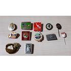 Птицы фауна значки - 12 шт - Глухарь Утка Стерх Белый журавль и др