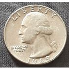 Квотер (25 центов) 1969 D США МД