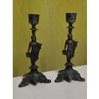 Старинный бронзовый подсвечник