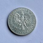 Монета СЕРЕБРО Польша 10 злотых 1932 год Ядвига (знак м.д) ОТЛИЧНЫЕ