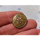 Пуговица Массон. Позолота. Целая.