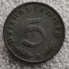 Германия - Третий рейх 5 рейхспфеннигов  1940 г.