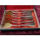 Десертные вилки, шесть штук. Таллин, СССР. Серебро 916-я проба.