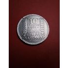 10 франков 1933. Франция. Серебро. С рубля. (05) Очень красивые.