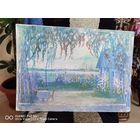 КАРТИНА ГУАШЬ  ДВП  ТЕАТРАЛЬНАЯ ЗАРИСОВКА  1980 Е ГОДА ХУДОЖНИК СОЛОВЬЕВ А. А. СТАРТ С 1 РУБЛЯ АУКЦИОН ВСЕГО 5 ДНЕЙ