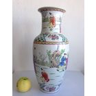 Ваза интерьерная Китай ручная роспись большой размер старая