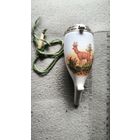 Антикварная фарфоровая чашка трубки."Косуля на опушке". Германия.19в Охотничья серия "Егерьская"