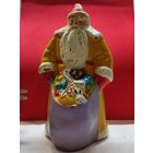 Дед мороз, пресс опилки, 18см, Ленигрушка. Редкий раскрас.