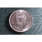 1 боливар 1990. Венесуэла. (2) Штемпельный блеск!