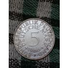 Германия 5 марок серебро 1966 D