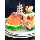 Винтажная маслёнка и сахарница
