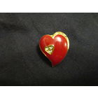 Брошь . Брошка винтажная . Сердце