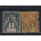 Fr Колонии Майотта Коморы 1892 Вып Мир и Торговля Стандарт #1,2