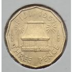 Фиджи 3 пенса 1967 г. В холдере