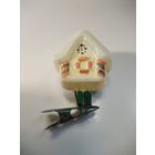 Елочная игрушка СССР. Домик. Редкий. Аукцион с рубля