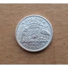 Австралия, флорин (2 шиллинга) 1956 г., серебро 0.500, Елизавета II (1952-2022)