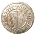 Солид 1654 г. Фридрих Вильгельм из старой коллекции