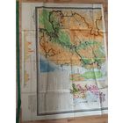 Редкая оригинальная большая!!! в масштабе 1:600 000! природная карта Хабаровского края 1972!