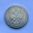 Монета СЕРЕБРО Польша 10 злотых 1932 год Ядвига (знак м.д)