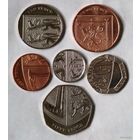 Великобритания 5 пени, UNC. Щит.
