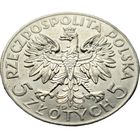 Польша, 5 злотых 1934 Ядвига. Штемпельный блеск. С рубля.